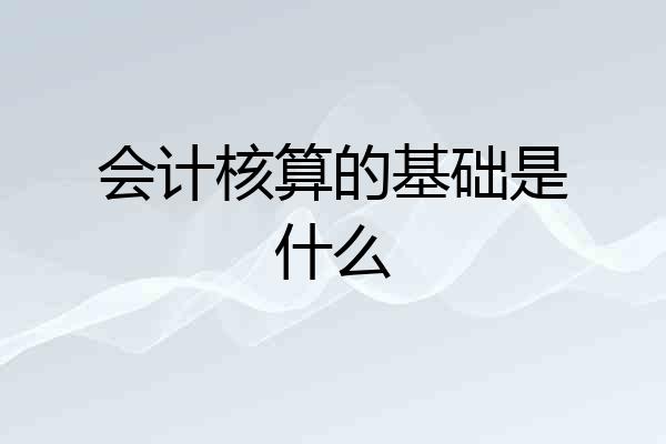 会计核算的基础是什么