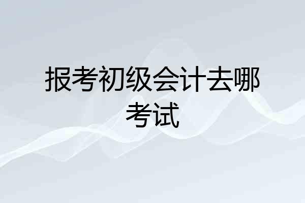 报考初级会计去哪考试