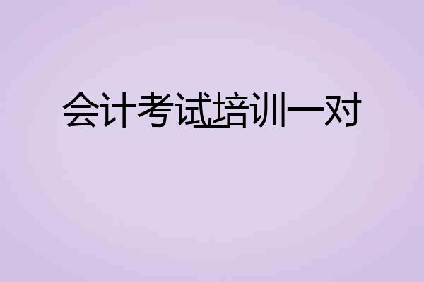 会计考试培训一对一