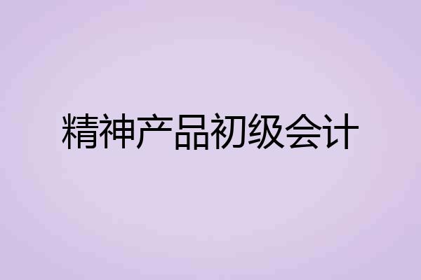 精神产品初级会计