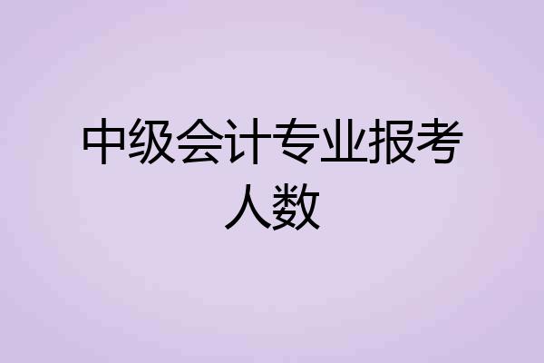 中级会计专业报考人数