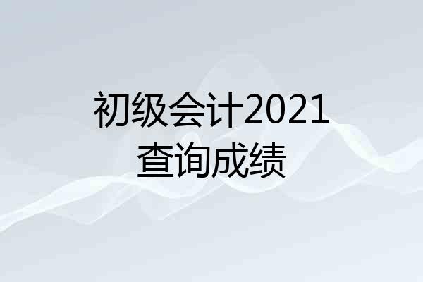 初级会计2021查询成绩