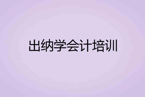 出纳学会计培训