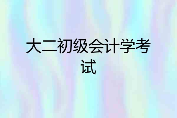 大二初级会计学考试