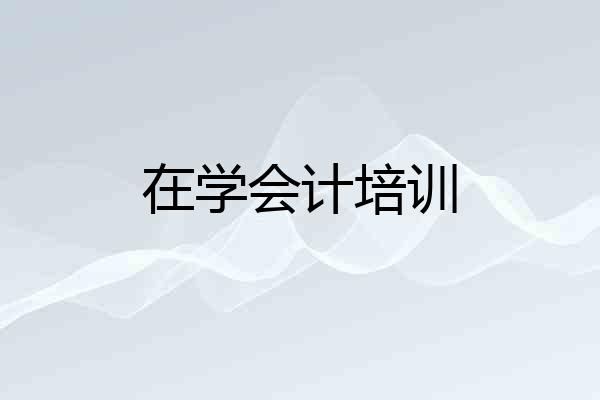 在学会计培训