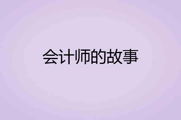 会计师的故事
