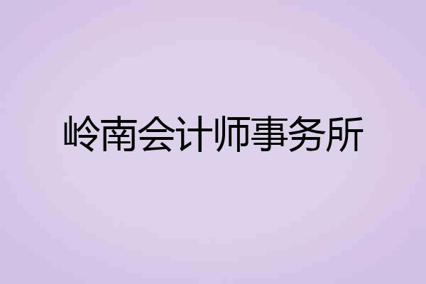 岭南会计师事务所