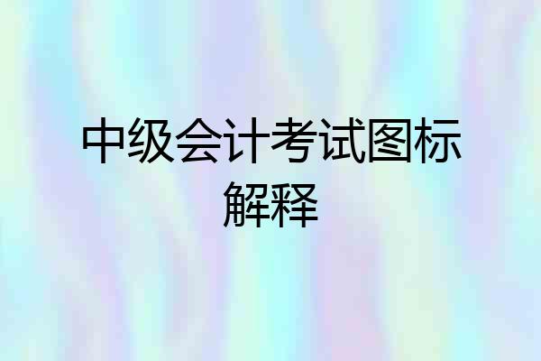 中级会计考试图标解释