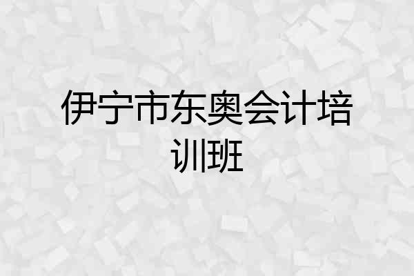 伊宁市东奥会计培训班