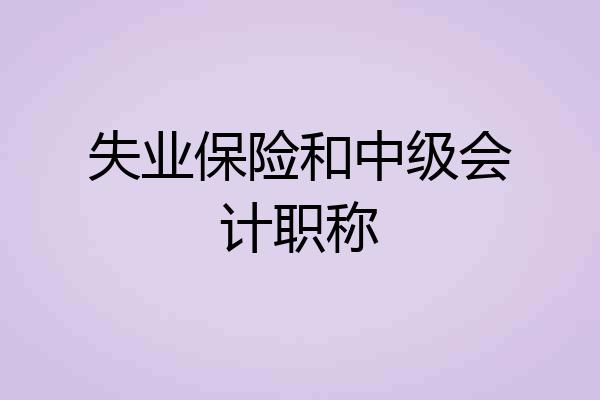 失业保险和中级会计职称