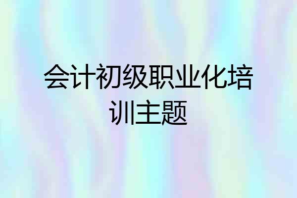 会计初级职业化培训主题
