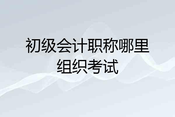 初级会计职称哪里组织考试