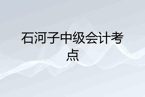 石河子中级会计考点