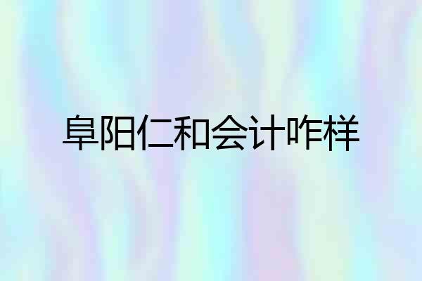 阜阳仁和会计咋样
