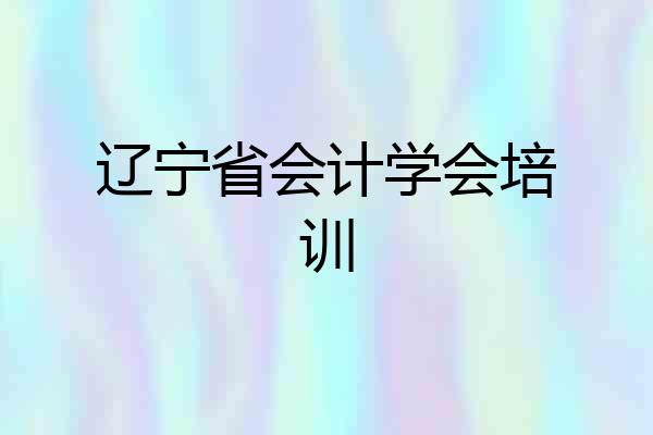 辽宁省会计学会培训