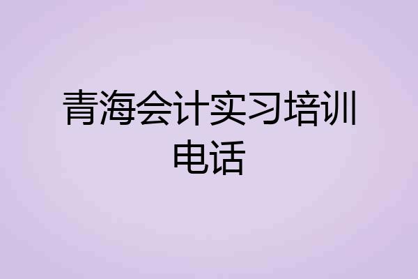 青海会计实习培训电话