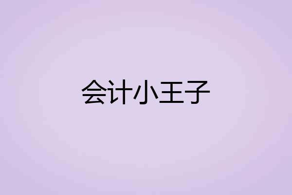 会计小王子