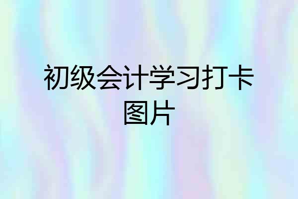 初级会计学习打卡图片