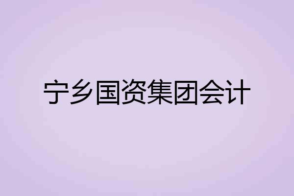 宁乡国资集团会计