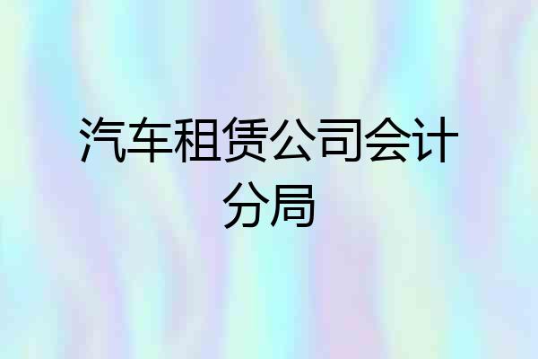 汽车租赁公司会计分局