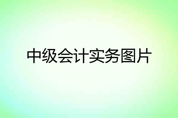 中级会计实务图片