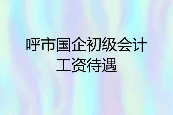 呼市国企初级会计工资待遇