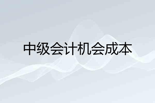 中级会计机会成本