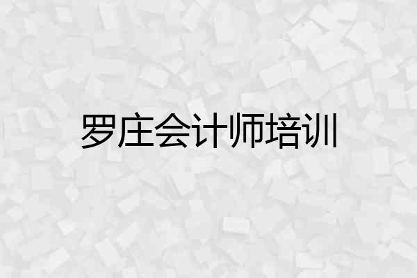 罗庄会计师培训