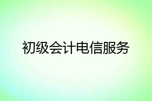 初级会计电信服务
