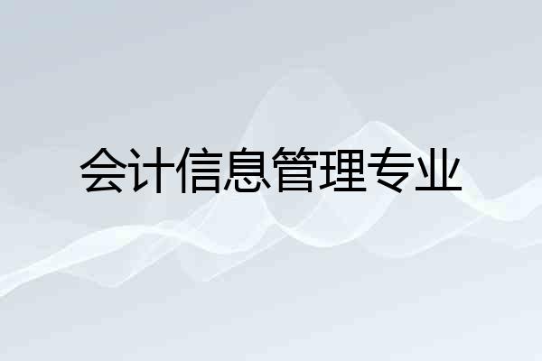 会计信息管理专业
