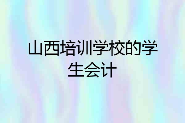 山西培训学校的学生会计