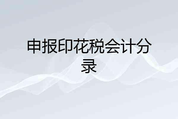 申报印花税会计分录