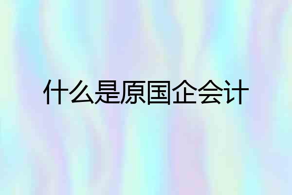 什么是原国企会计