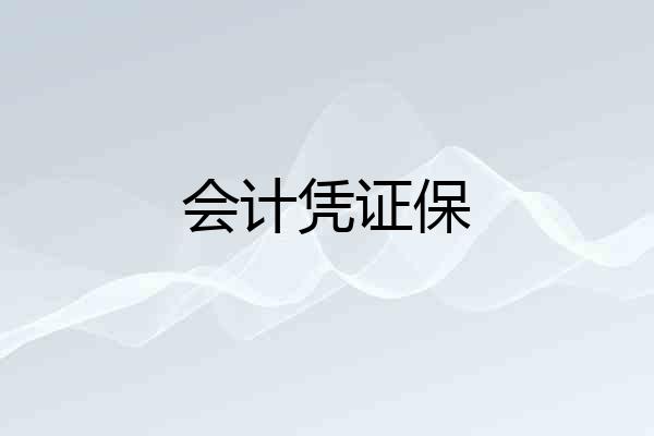 会计凭证保