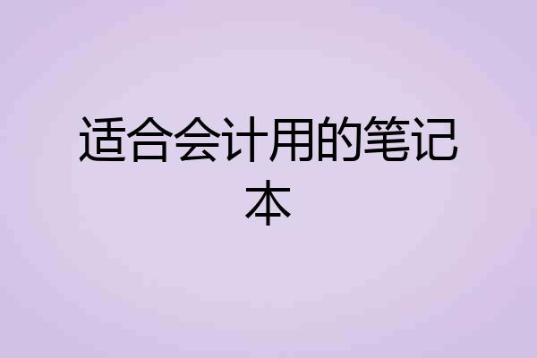 适合会计用的笔记本