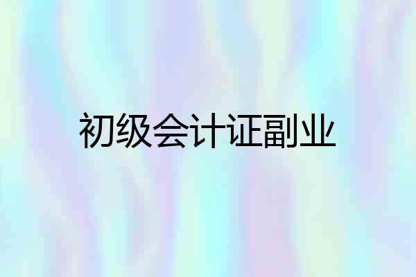 初级会计证副业