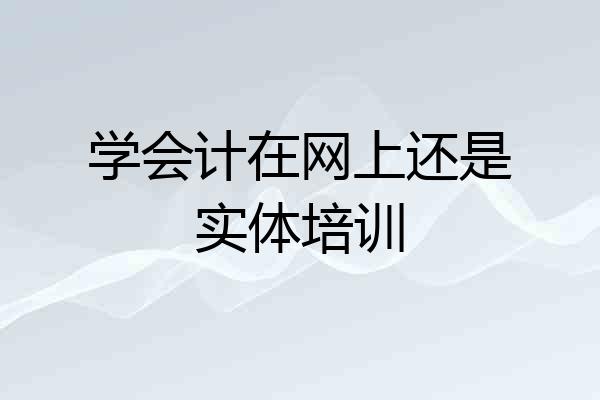 学会计在网上还是实体培训