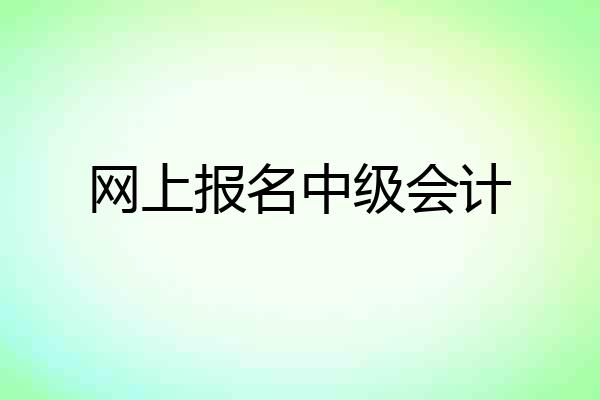 网上报名中级会计