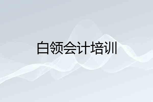白领会计培训