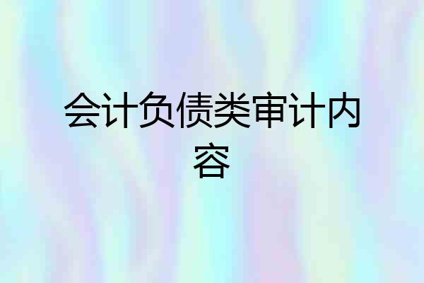 会计负债类审计内容