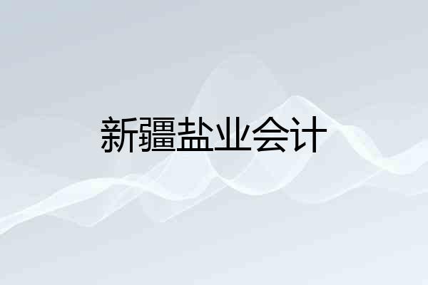 新疆盐业会计