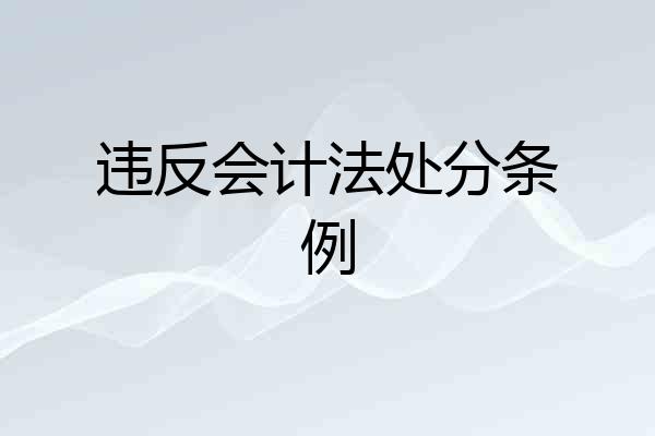 违反会计法处分条例