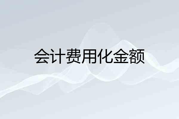 会计费用化金额