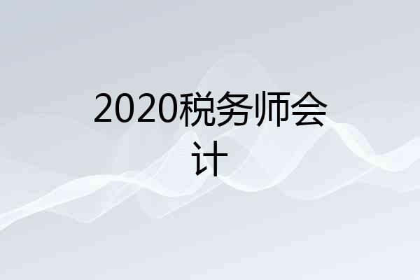 2020税务师会计