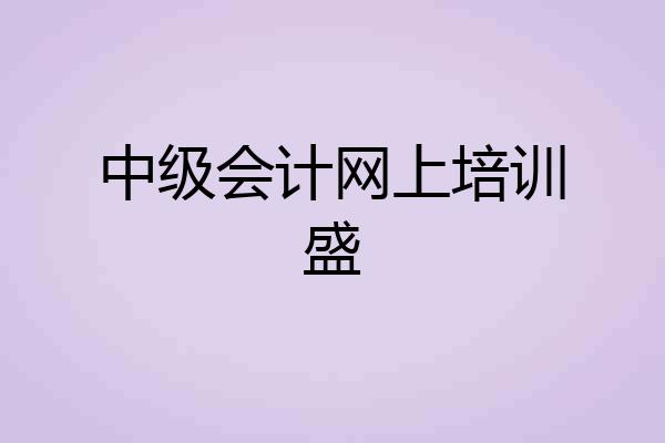 中级会计网上培训盛