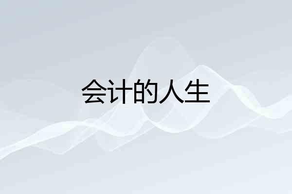 会计的人生