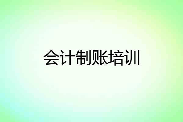 会计制账培训