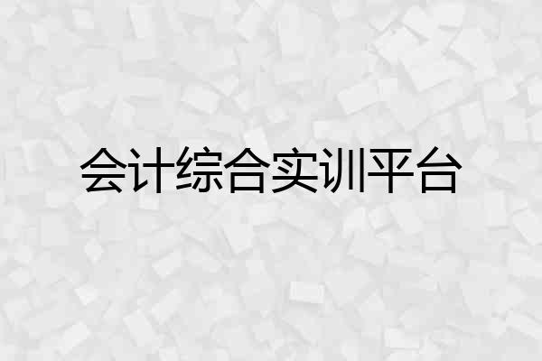 会计综合实训平台