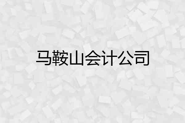 马鞍山会计公司