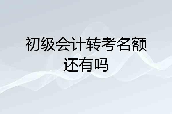 初级会计转考名额还有吗